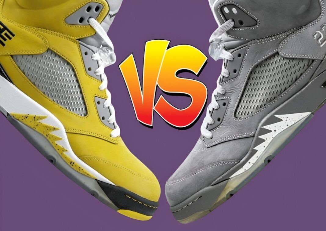 Community Poll, Air Jordan 5 Wolf Grey, Air Jordan 5 Tokyo 23, Air Jordan 5 - 更好的 Air Jordan 5："東京 23 "或 "狼灰色"