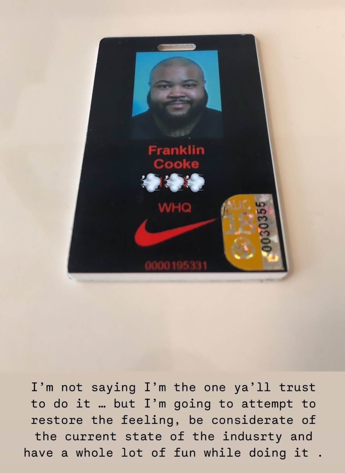 弗蘭克-庫克宣佈重返耐克 Nike, Jordan Brand, Frank Cooke, Air Jordan - 弗蘭克-庫克宣佈重返耐克