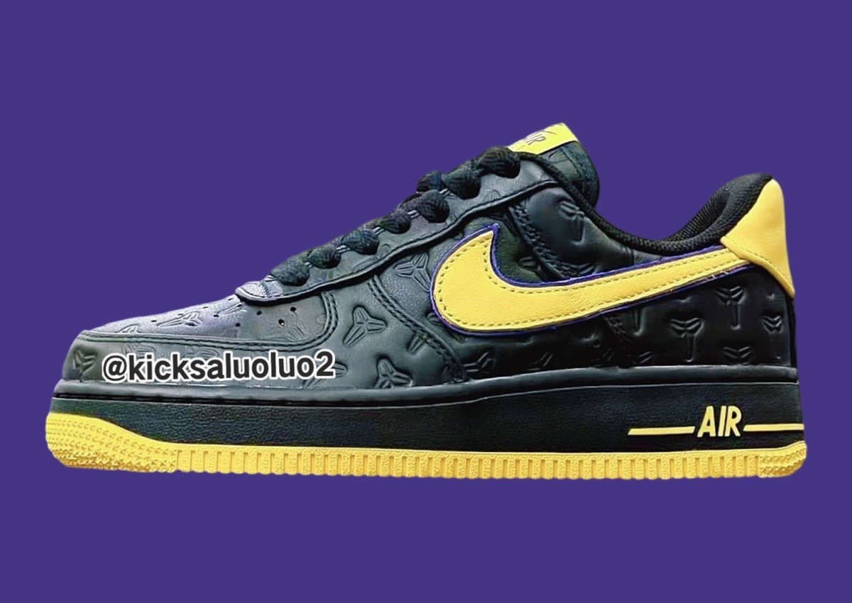 Nike Air Force 1 Low, Nike Air Force 1, Kobe Bryant Shoes - 科比-布萊恩特 x 耐克 Air Force 1 Low "黑色 "於 2024 年假日發佈