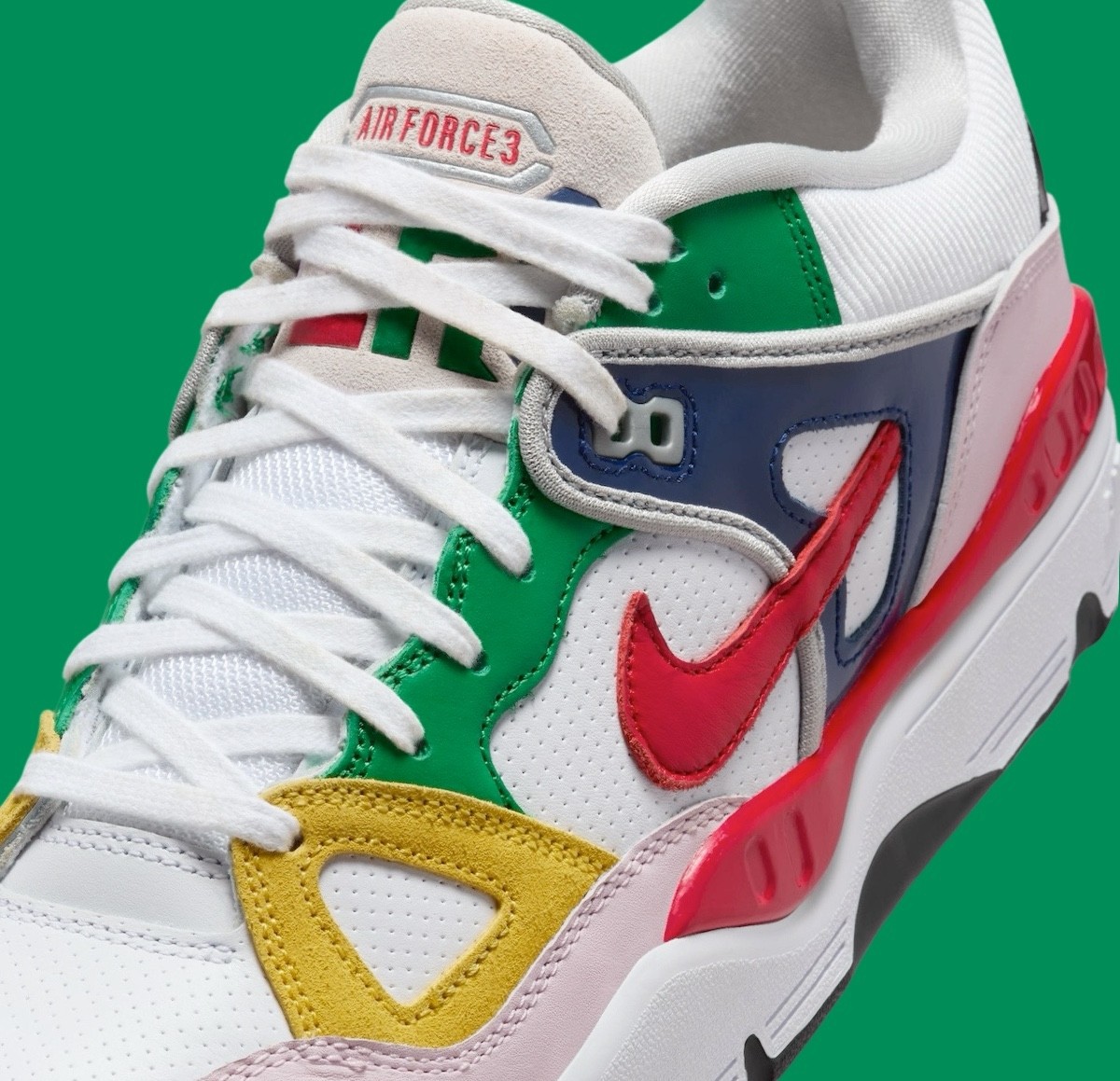 Nigo x 耐克 Air Force 3 Low "白色多色 "2024 年秋季發佈 Nike Air Force 3 Low, Nike Air Force 3, Nike, Nigo - Nigo x 耐克 Air Force 3 Low "白色多色 "2024 年秋季發佈