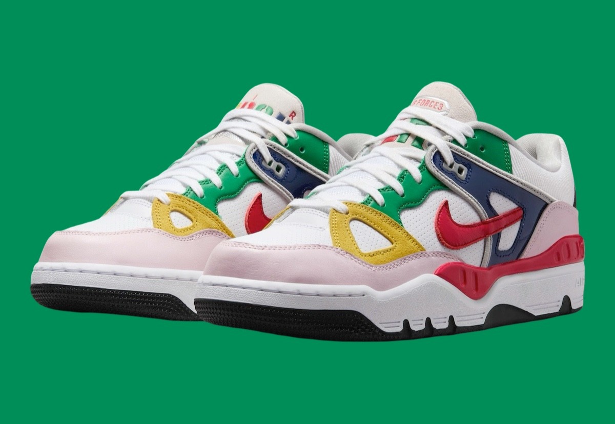 Nigo x 耐克 Air Force 3 Low "白色多色 "2024 年秋季發佈 Nike Air Force 3 Low, Nike Air Force 3, Nike, Nigo - Nigo x 耐克 Air Force 3 Low "白色多色 "2024 年秋季發佈
