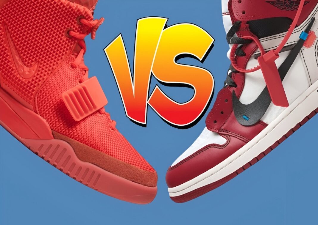 OFF-WHITE x Air Jordan 1, Nike Air Yeezy 2 Red October, Nike Air Yeezy 2, Community Poll, Air Jordan 1 - 更好的發佈：耐克 Air Yeezy 2 "紅色十月 "還是 Off-White x Air Jordan 1 "芝加哥"？