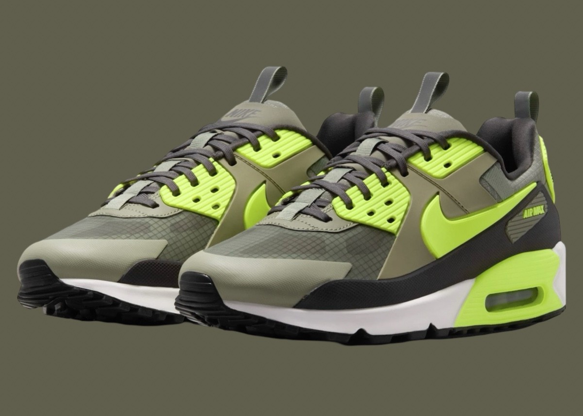 Nike Air Max 90, Nike Air Max, Nike - 耐克 Air Max 90 Drift "輕型陸軍/伏特 "2024 年假日發佈