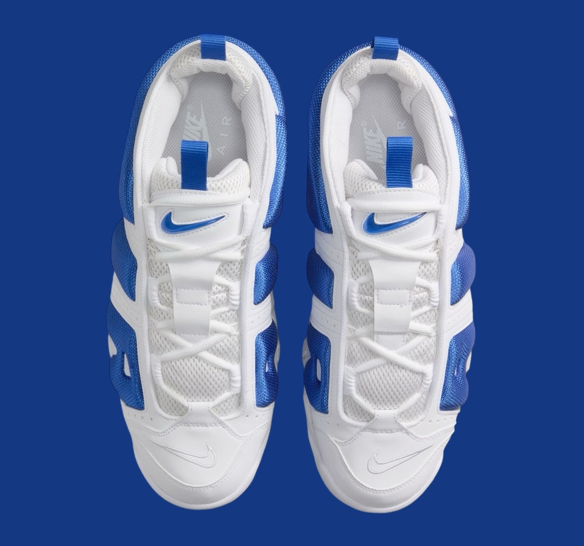 Nike Air More Uptempo, Nike - 耐克 Air More Uptempo Low "白色/皇家藍 "2025 年春季發佈