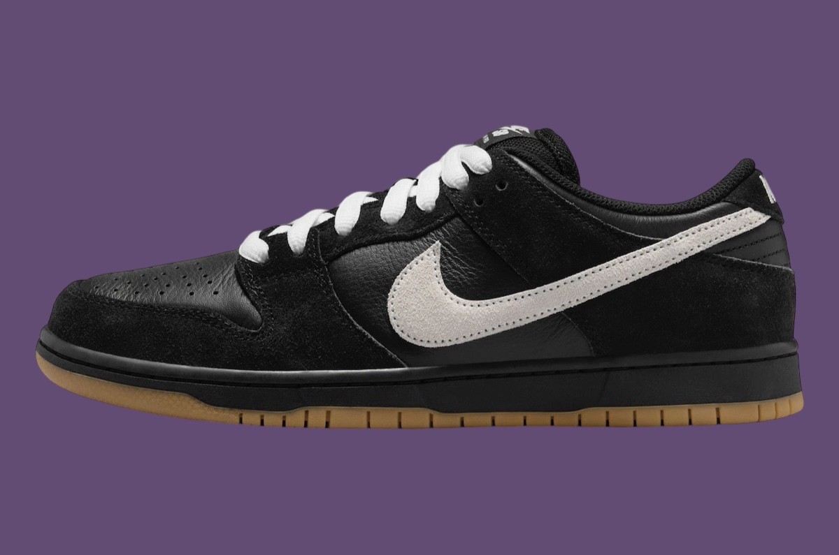 Nike SB Dunk Low, Nike - 耐克 SB Dunk Low 黑色/白色膠底鞋 2025 年春季發佈