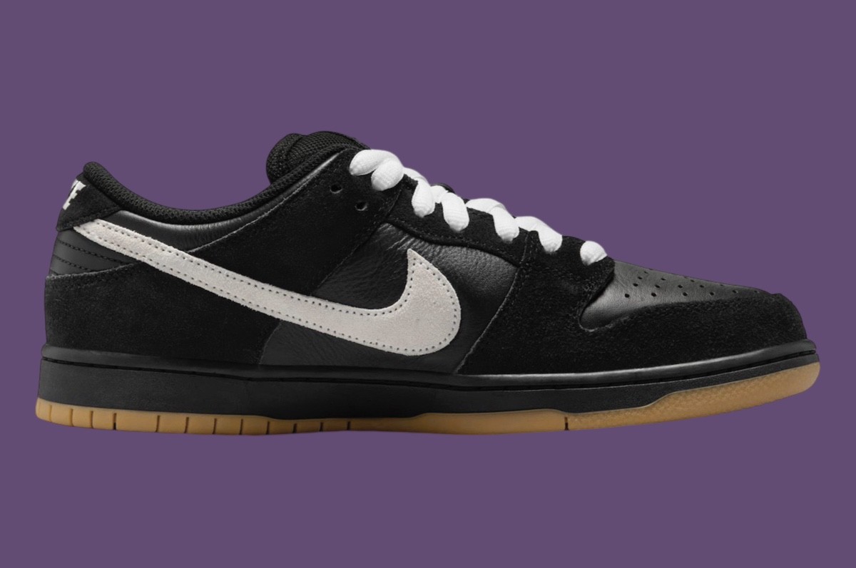 Nike SB Dunk Low, Nike - 耐克 SB Dunk Low 黑色/白色膠底鞋 2025 年春季發佈