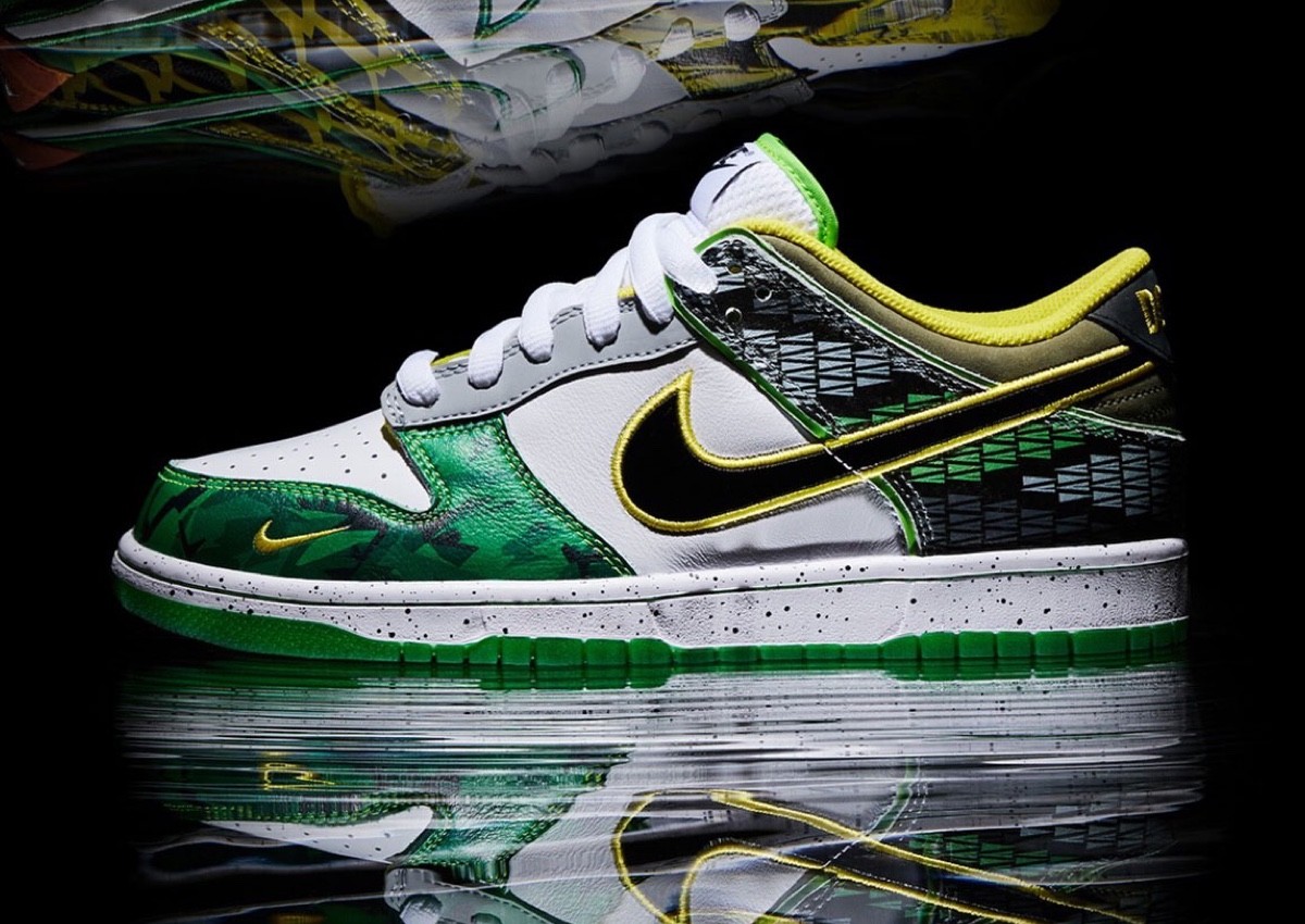 Oregon Ducks, Nike Dunk Low, Nike, GOAT, Flight Club - 耐克 Dunk Low "What The Duck" 通過 Flight Club 在線抽獎發佈