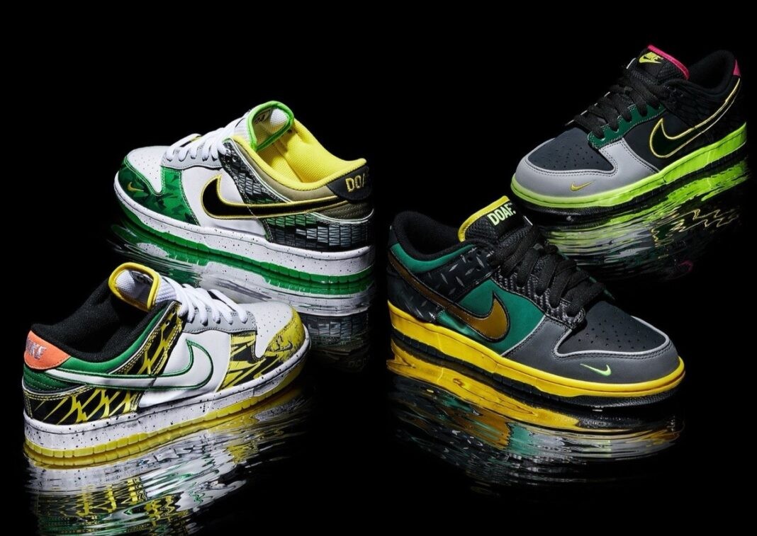 Oregon Ducks, Nike Dunk Low, Nike, GOAT, Flight Club - 耐克 Dunk Low "What The Duck" 通過 Flight Club 在線抽獎發佈