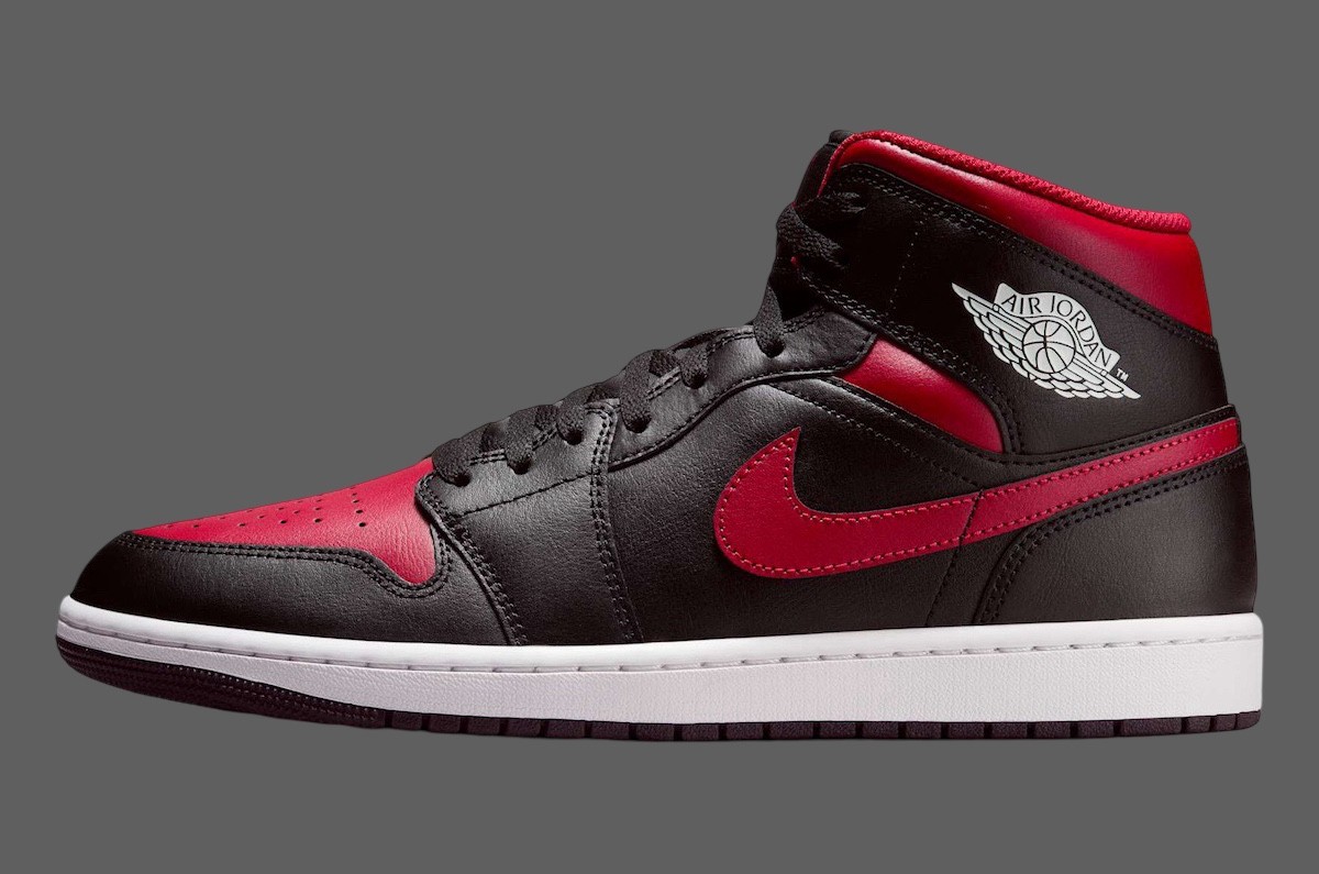 Air Jordan 1 Mid, Air Jordan 1, Air Jordan - Air Jordan 1 Mid "Bred "於 2025 年以全新面貌回歸