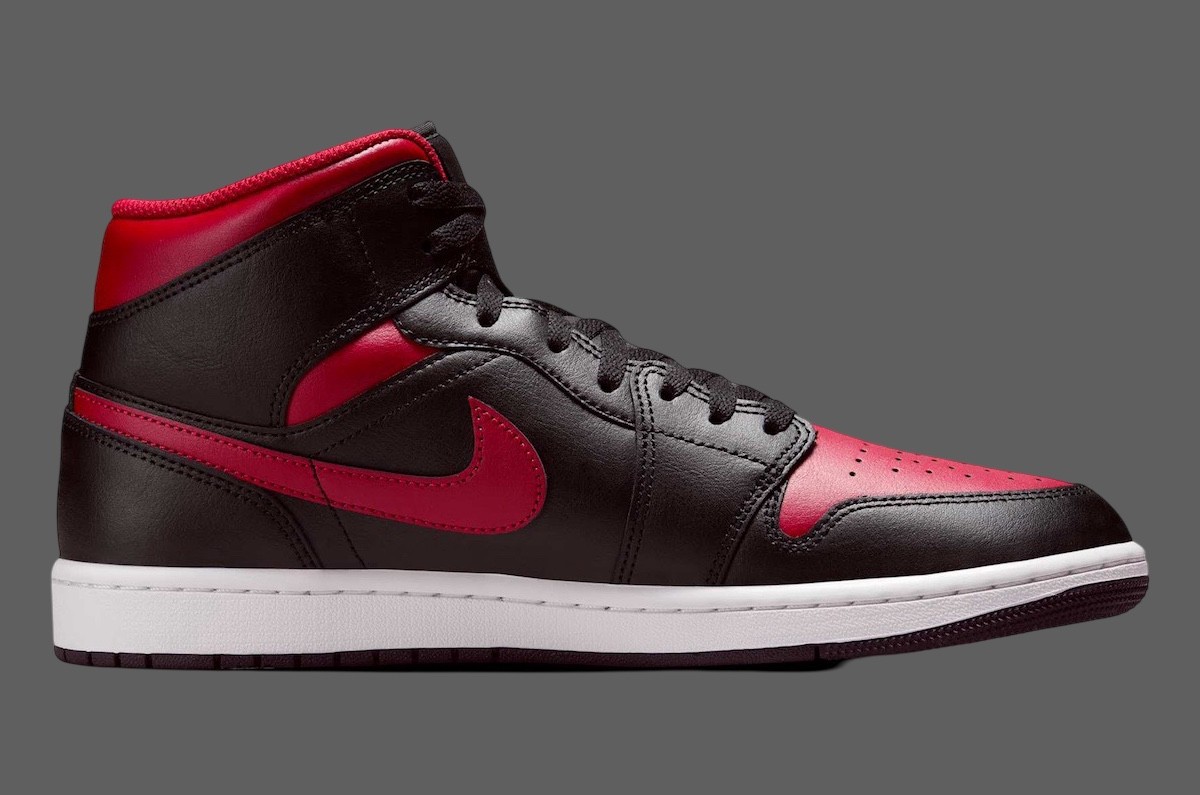 Air Jordan 1 Mid, Air Jordan 1, Air Jordan - Air Jordan 1 Mid "Bred "於 2025 年以全新面貌回歸