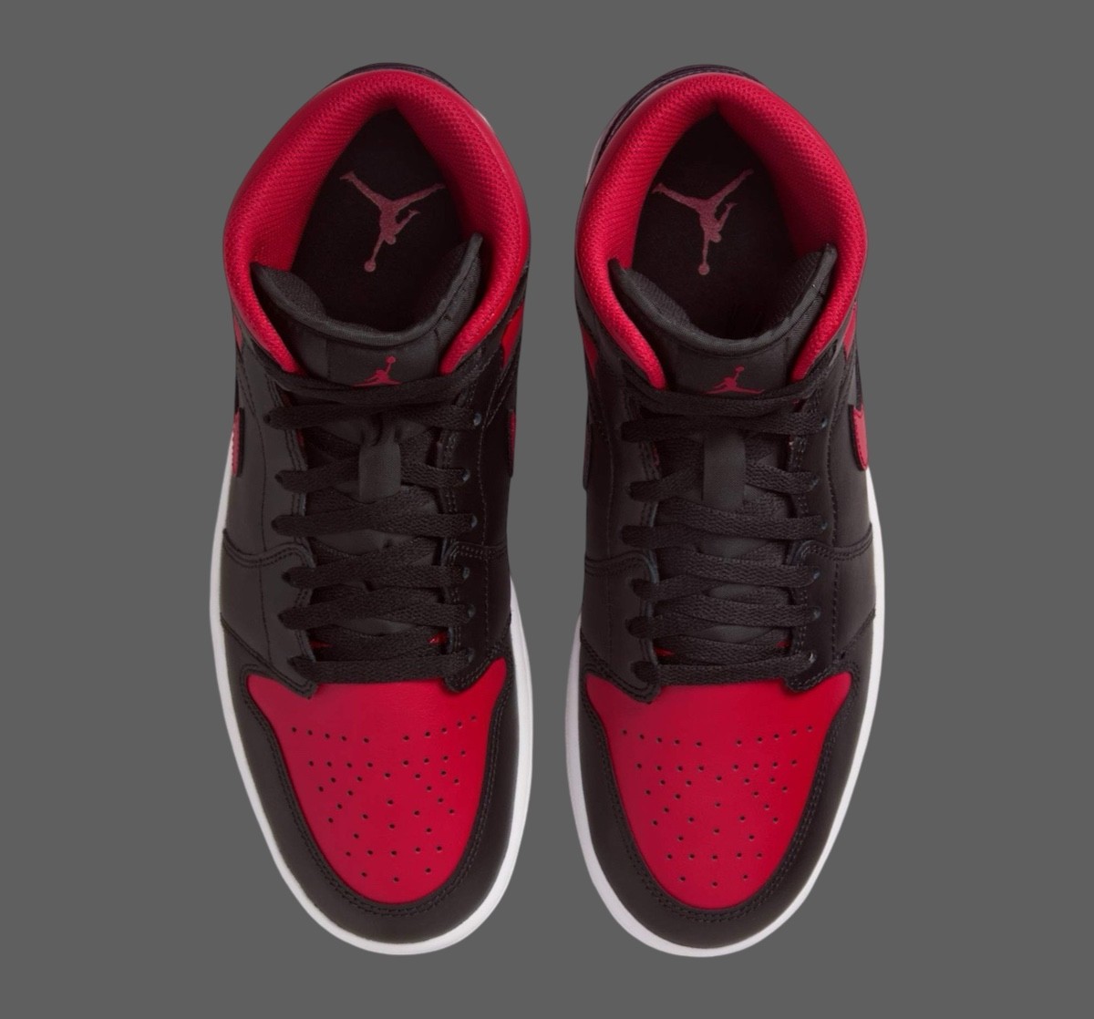 Air Jordan 1 Mid, Air Jordan 1, Air Jordan - Air Jordan 1 Mid "Bred "於 2025 年以全新面貌回歸