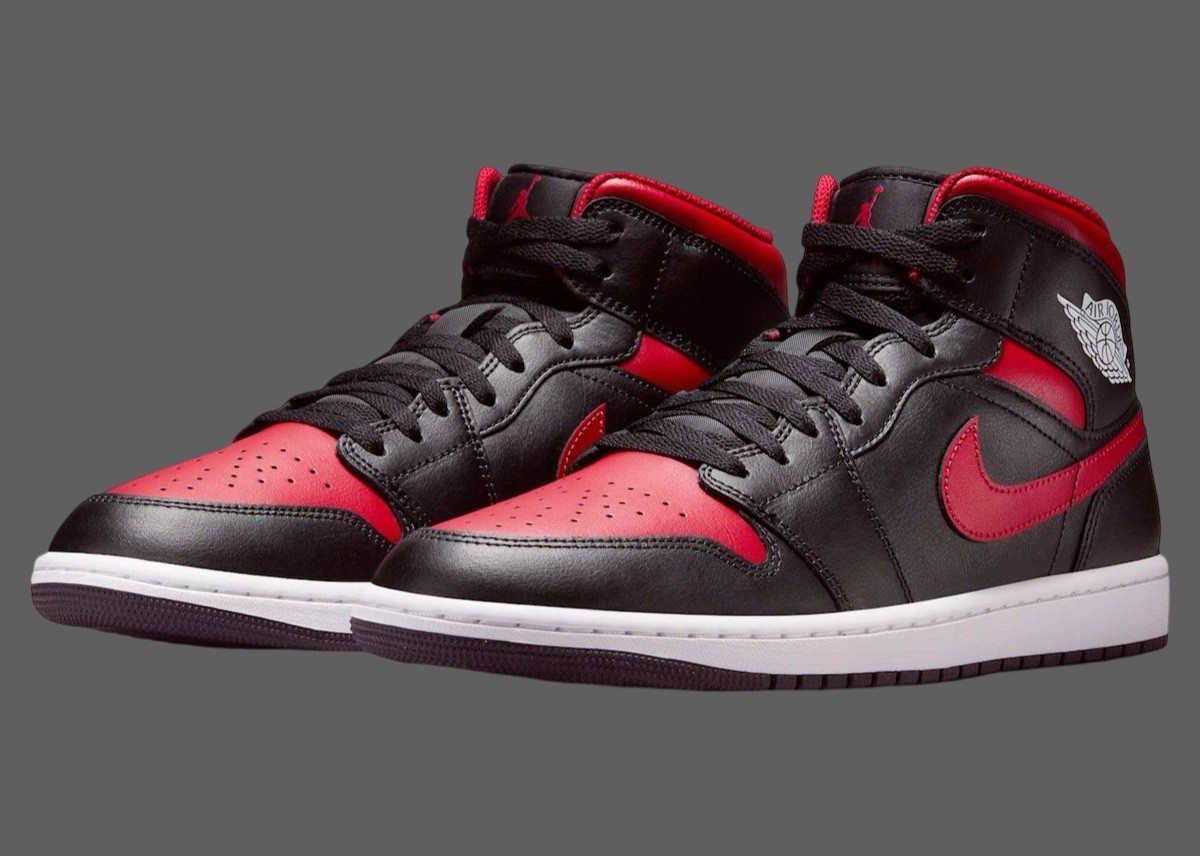 Air Jordan 1 Mid, Air Jordan 1, Air Jordan - Air Jordan 1 Mid "Bred "於 2025 年以全新面貌回歸