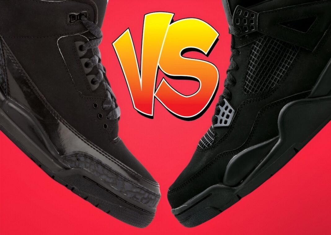 Community Poll, Air Jordan 4 Black Cat, Air Jordan 4, Air Jordan 3 Black Cat, Air Jordan 3 - 更好的 "黑貓 "發佈：Air Jordan 3 還是 Air Jordan 4