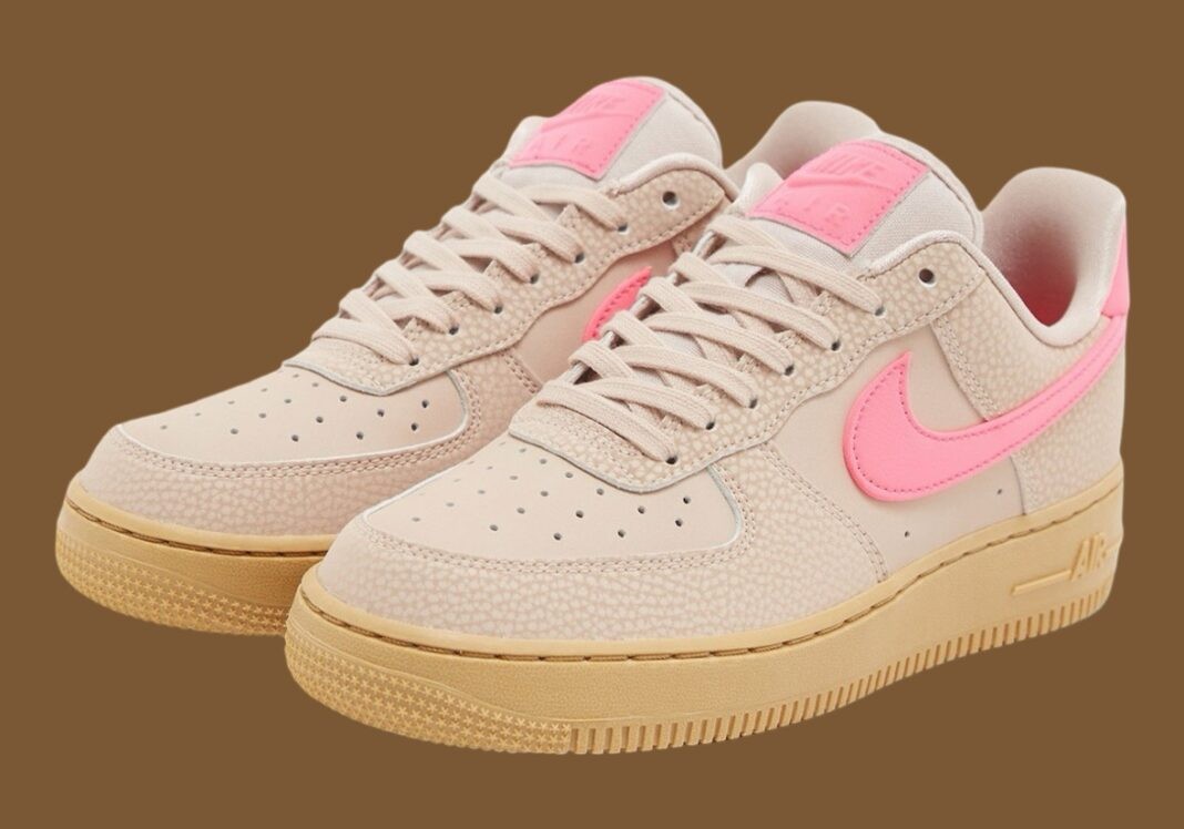 Nike Air Force 1 Low, Nike Air Force 1, Nike - 耐克 Air Force 1 低配版 "米黃/粉紅 "2025 年春季發佈