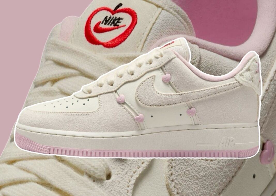 Nike Air Force 1 Low, Nike Air Force 1, Nike - 耐克 Air Force 1 低配版 "情人節 "配迷你心形圖案