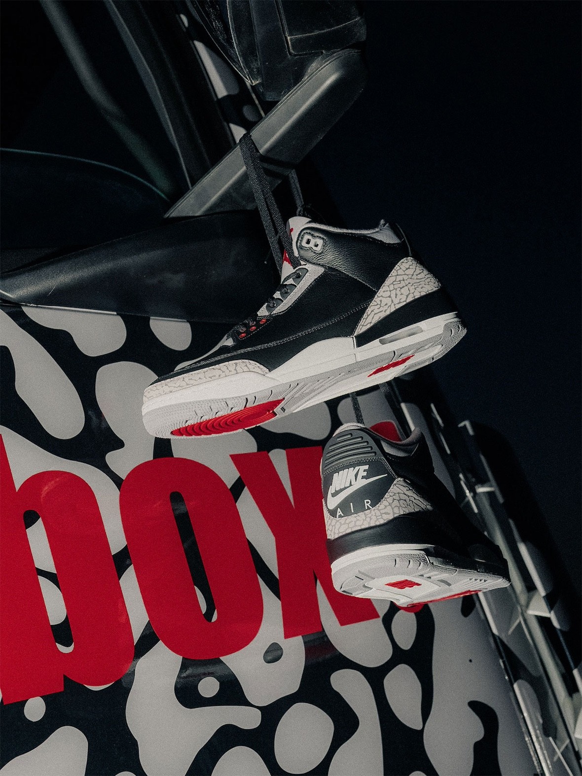 Air Jordan 3 Black Cement, Air Jordan 3, Air Jordan - 在黑色水泥喬丹 3 發佈之前，Solebox 包裝水泥車