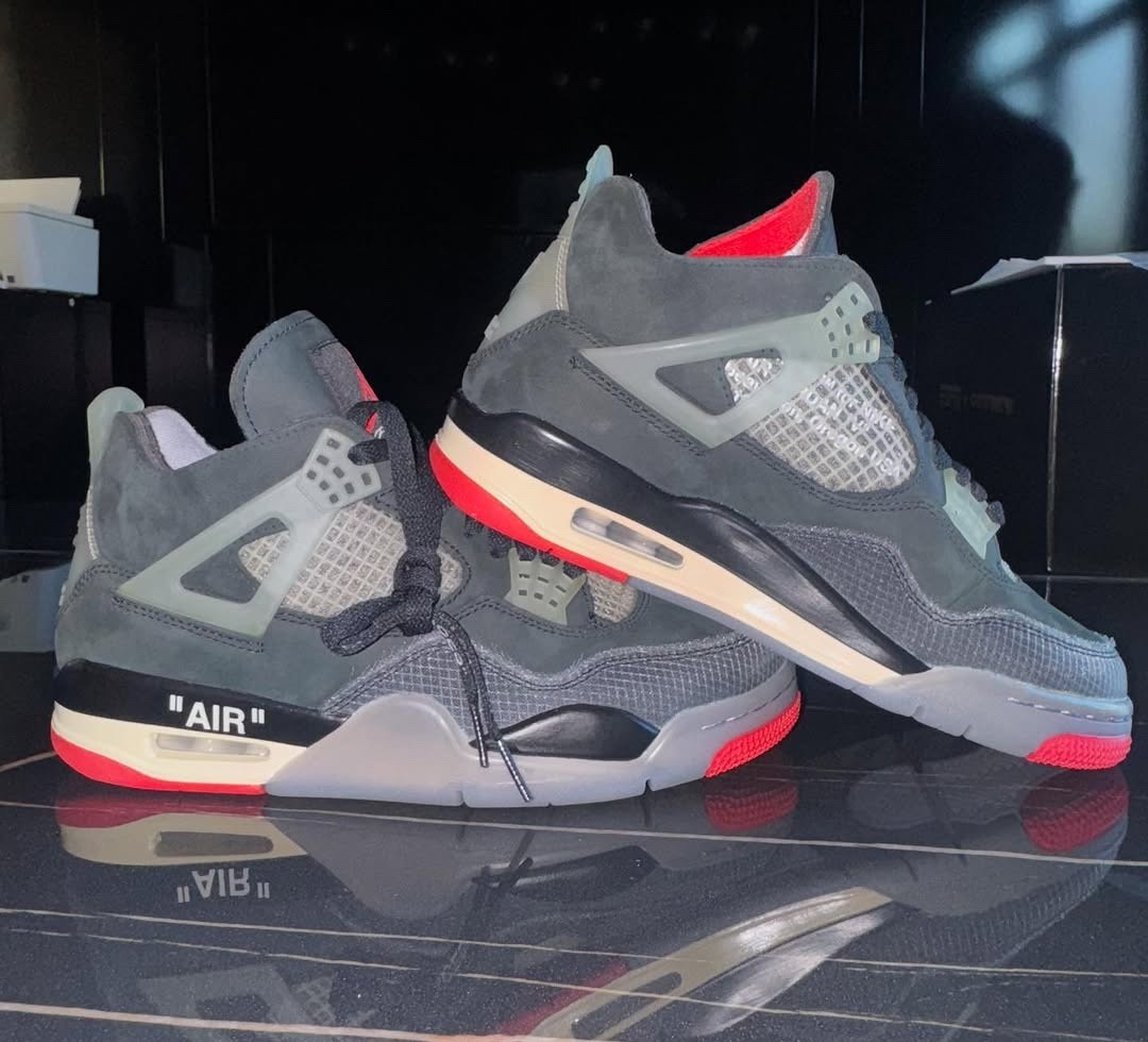 Virgil Abloh, Off-White x Air Jordan 4, Air Jordan 4 Bred, Air Jordan 4 - 胖喬分享 Off-White x Air Jordan 4 "Bred "系列