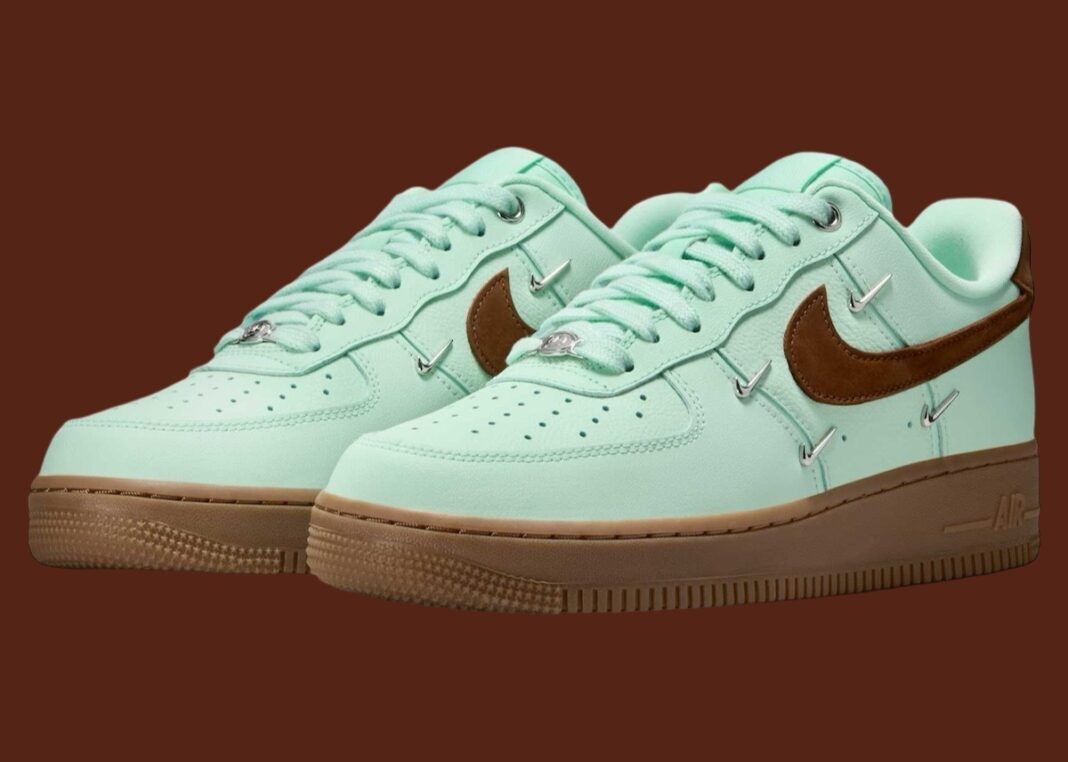 Nike Air Force 1 Low, Nike Air Force 1, Nike - 耐克 Air Force 1 Low "薄荷泡沫 "配銀色迷你噴泉