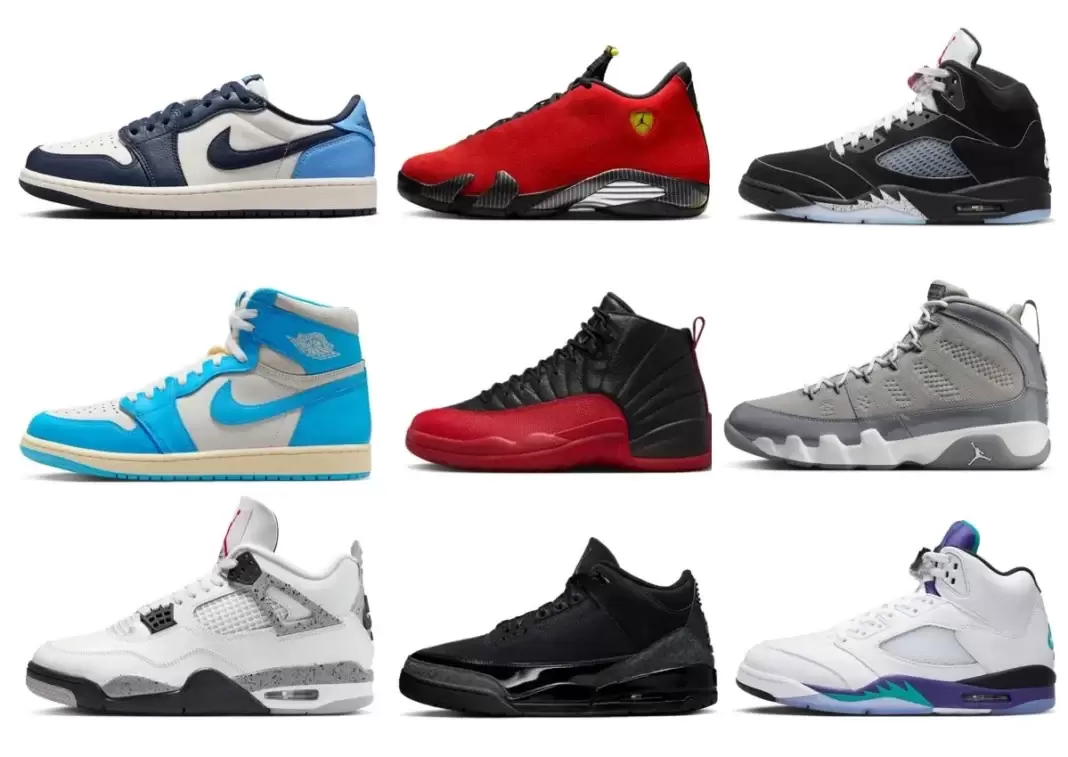 Air Jordan 5, Air Jordan 4, Air Jordan 3, Air Jordan 14, Air Jordan 12, Air Jordan 1 - Air Jordan 7 月 31 日在 Foot Locker 重新上架