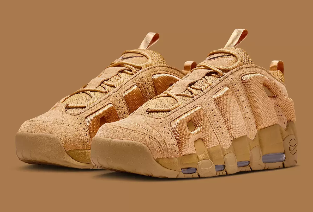 Nike Air More Uptempo, Nike - 耐克 Air More Uptempo Low 採用亞麻-重麥外觀