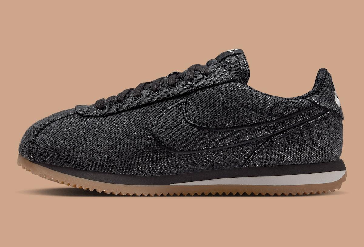 耐克 Cortez 採用黑色牛仔面料,盡顯時尚品味 Nike Cortez, Nike - 耐克 Cortez 採用黑色牛仔面料,盡顯時尚品味