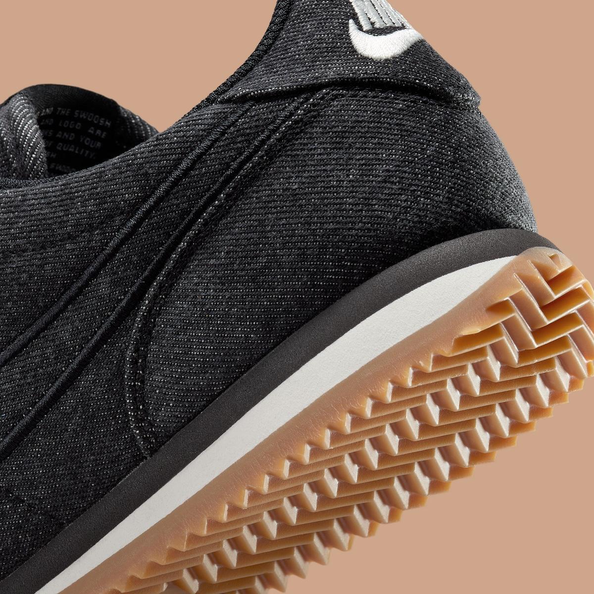 耐克 Cortez 採用黑色牛仔面料,盡顯時尚品味 Nike Cortez, Nike - 耐克 Cortez 採用黑色牛仔面料,盡顯時尚品味
