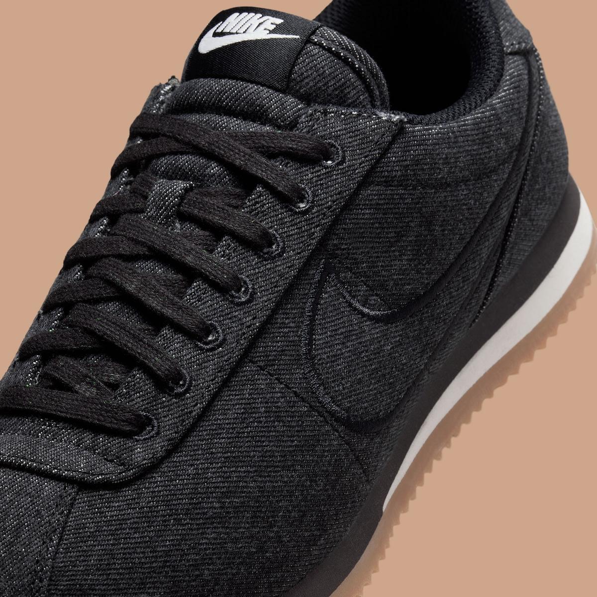 耐克 Cortez 採用黑色牛仔面料,盡顯時尚品味 Nike Cortez, Nike - 耐克 Cortez 採用黑色牛仔面料,盡顯時尚品味