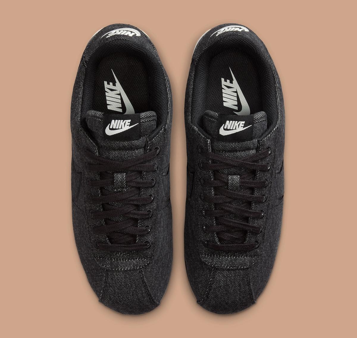 耐克 Cortez 採用黑色牛仔面料,盡顯時尚品味 Nike Cortez, Nike - 耐克 Cortez 採用黑色牛仔面料,盡顯時尚品味
