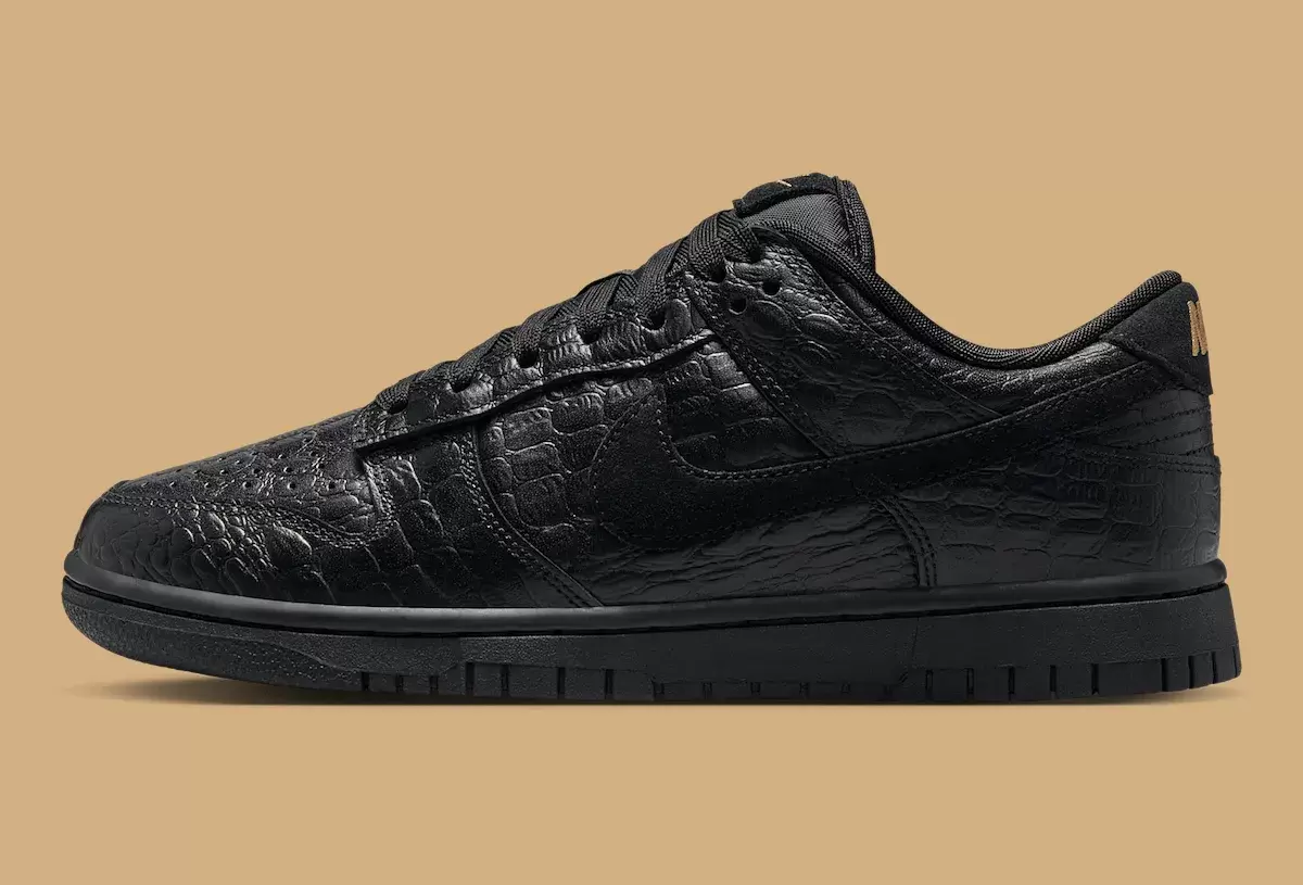 覆蓋黑色鱷魚皮的耐克 Dunk Low Nike Dunk Low, Nike - 覆蓋黑色鱷魚皮的耐克 Dunk Low