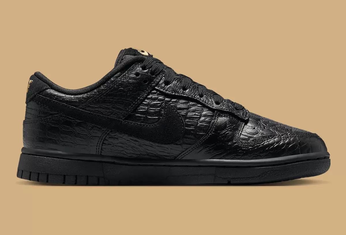 覆蓋黑色鱷魚皮的耐克 Dunk Low Nike Dunk Low, Nike - 覆蓋黑色鱷魚皮的耐克 Dunk Low