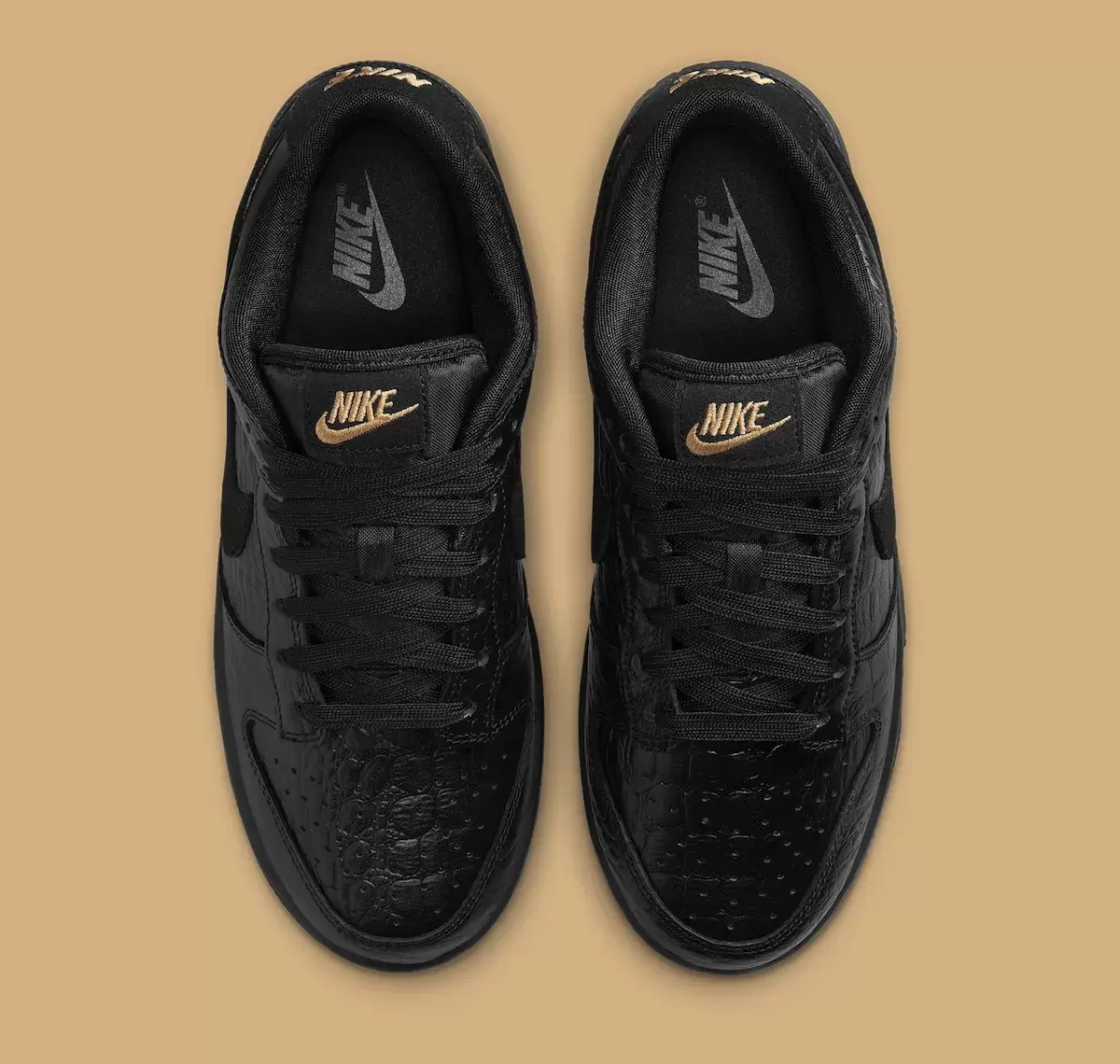 覆蓋黑色鱷魚皮的耐克 Dunk Low Nike Dunk Low, Nike - 覆蓋黑色鱷魚皮的耐克 Dunk Low