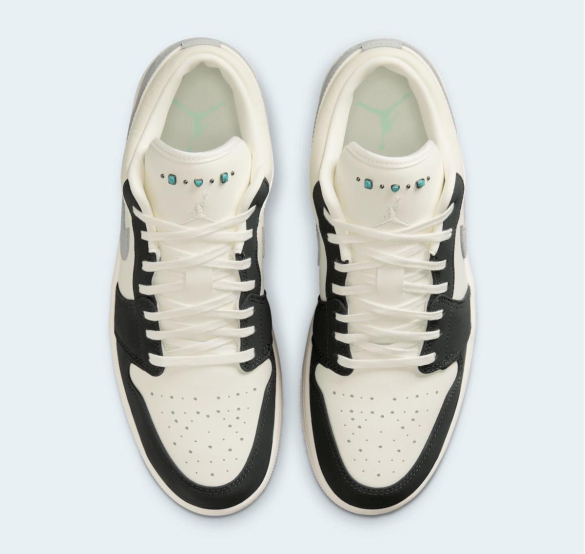 Air Jordan 1 Low, Air Jordan 1, Air Jordan - Air Jordan 1 Low "Sail/Light Smoke Grey" 採用綠松石材質