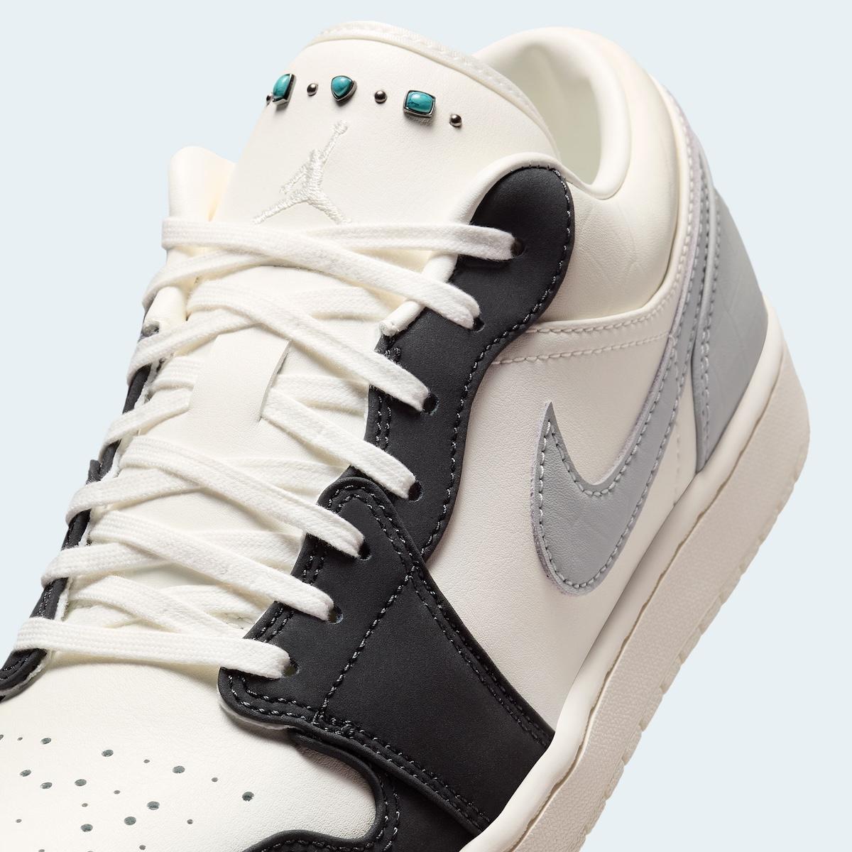 Air Jordan 1 Low, Air Jordan 1, Air Jordan - Air Jordan 1 Low "Sail/Light Smoke Grey" 採用綠松石材質
