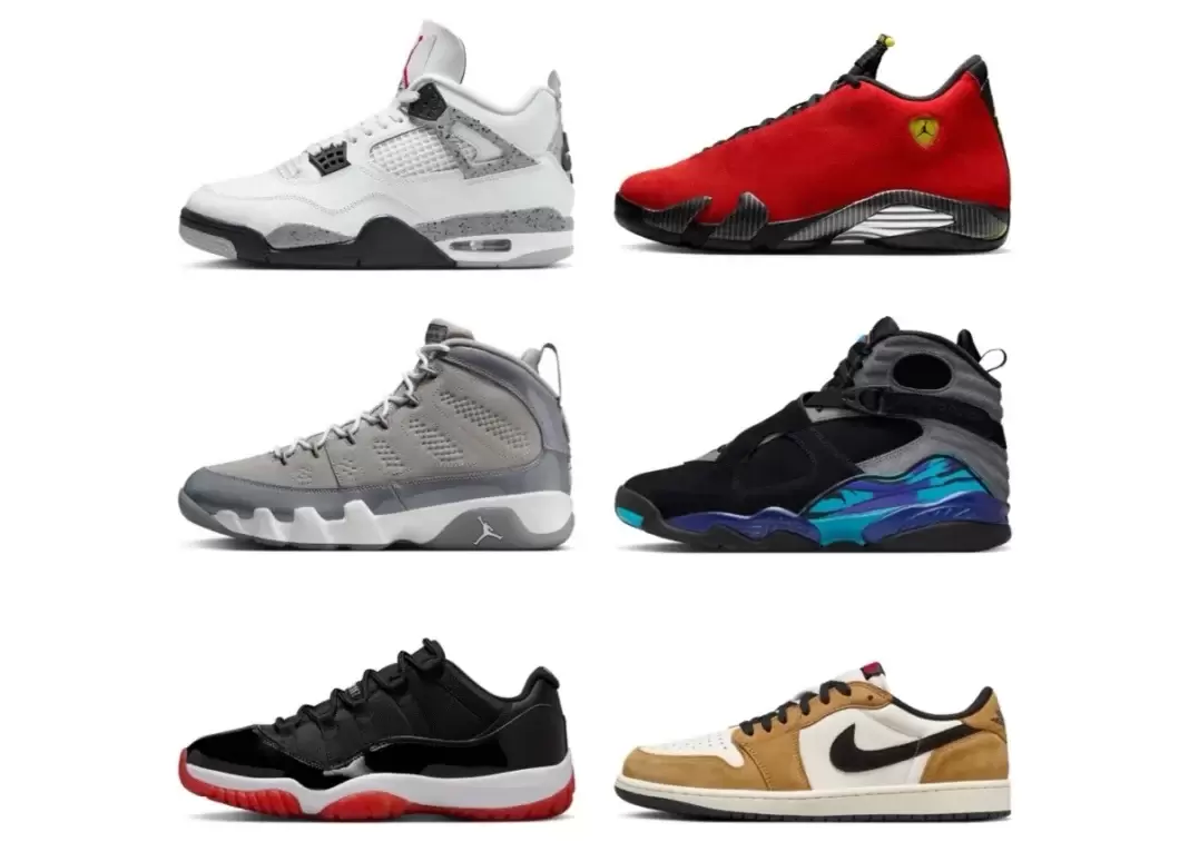 Air Jordan 8, Air Jordan 4, Air Jordan 2, Air Jordan 11 Low, Air Jordan 1 Low - 耐克在 2025 年 8 月重新上架六款喬丹復刻版飛機