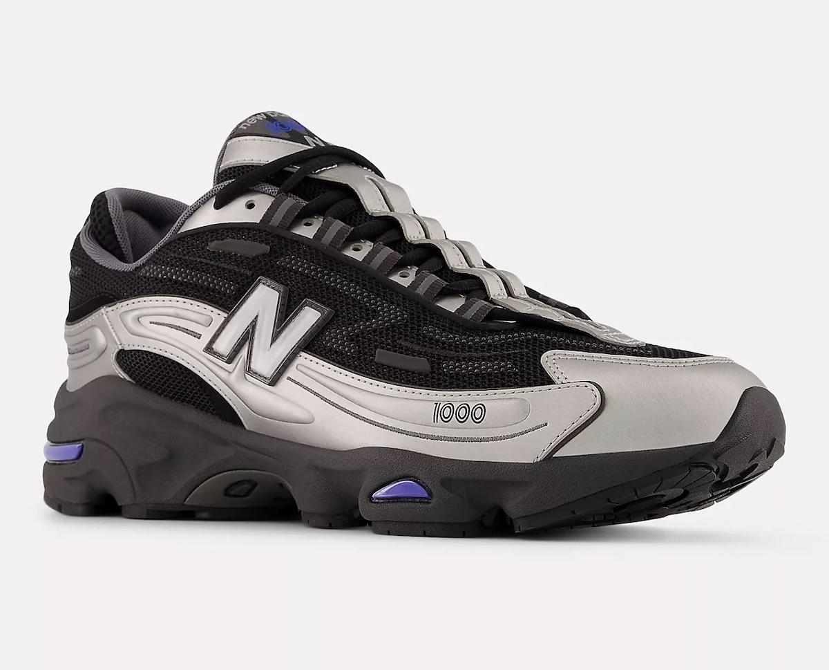 銀色、黑色和康科德色的新百倫 1000 New Balance 1000, New Balance - 銀色、黑色和康科德色的新百倫 1000