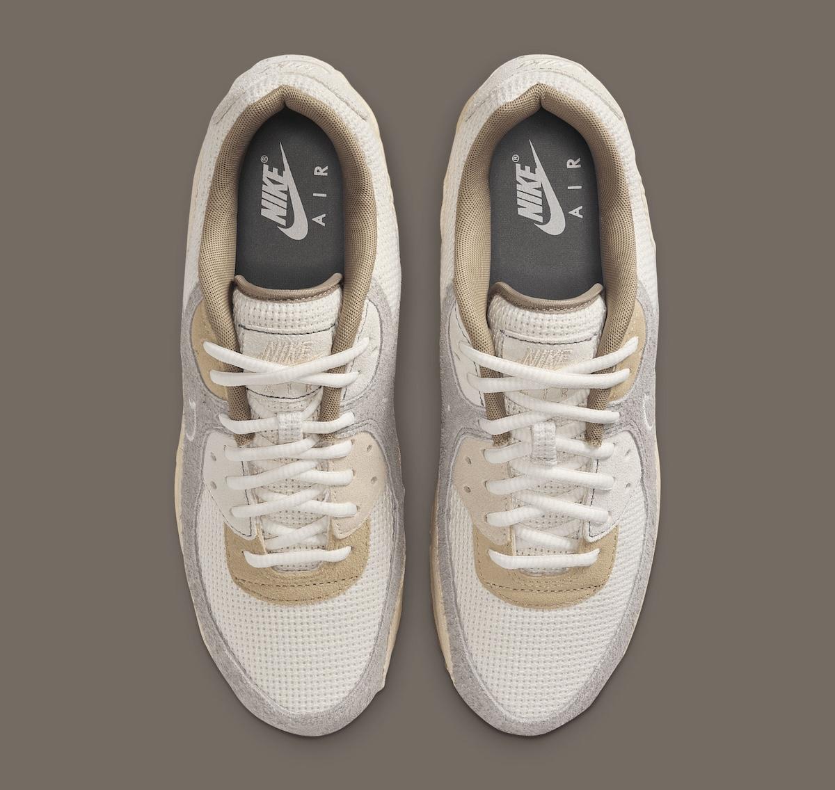 Nike Air Max 90, Nike Air Max, Nike - 耐克 Air Max 90 PRM "淡象牙色 "以樸素的中性色調亮相