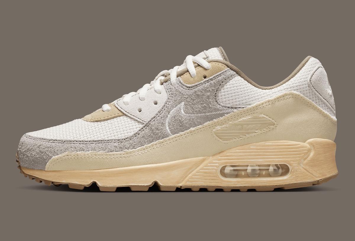 Nike Air Max 90, Nike Air Max, Nike - 耐克 Air Max 90 PRM "淡象牙色 "以樸素的中性色調亮相