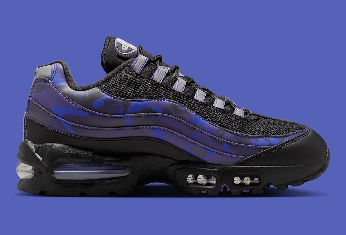 耐克 Air Max 95 採用 "宮廷紫 "迷彩圖案 Nike Air Max 95, Nike Air Max, Nike - 耐克 Air Max 95 採用 "宮廷紫 "迷彩圖案