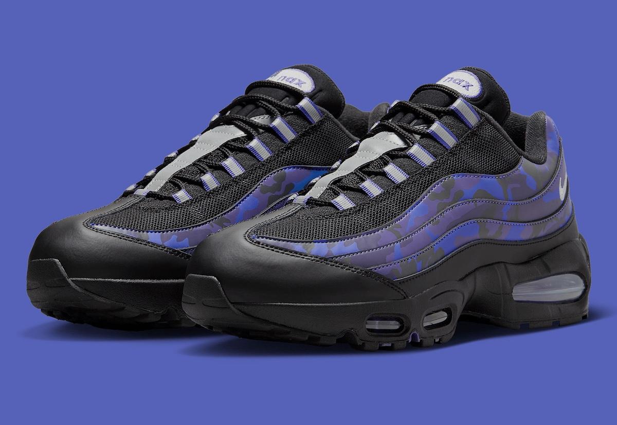 耐克 Air Max 95 採用 "宮廷紫 "迷彩圖案 Nike Air Max 95, Nike Air Max, Nike - 耐克 Air Max 95 採用 "宮廷紫 "迷彩圖案
