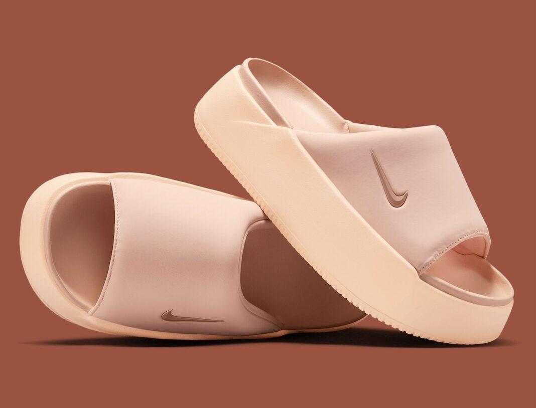 Nike Calm Slide, Nike - 耐克 Calm Elevation 拖鞋 "水洗珊瑚色 "現已上市（2025 年 8 月）