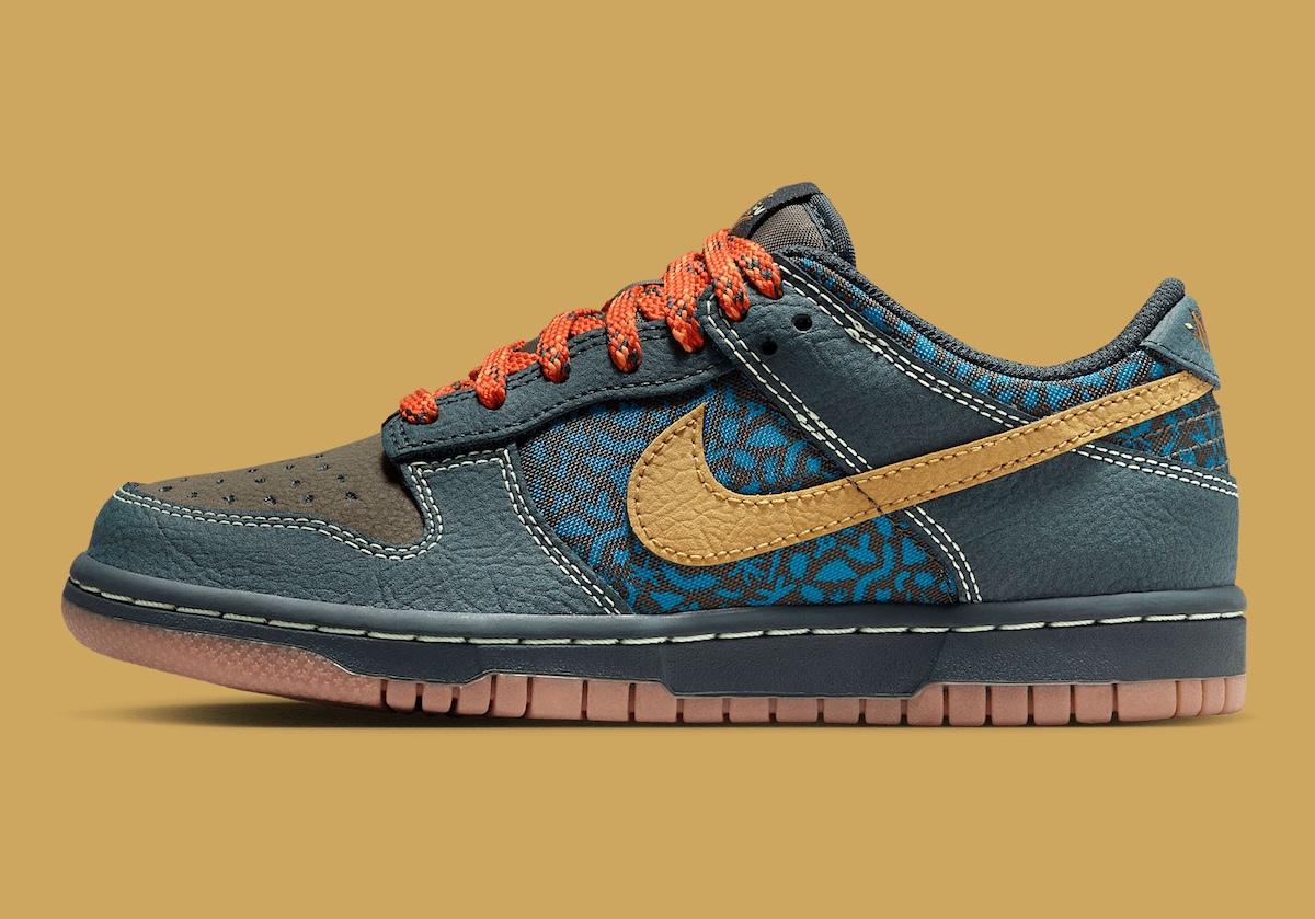 耐克 Dunk Low GS 採用瘋狂的顏色和圖案 Nike Dunk Low, Nike - 耐克 Dunk Low GS 採用瘋狂的顏色和圖案