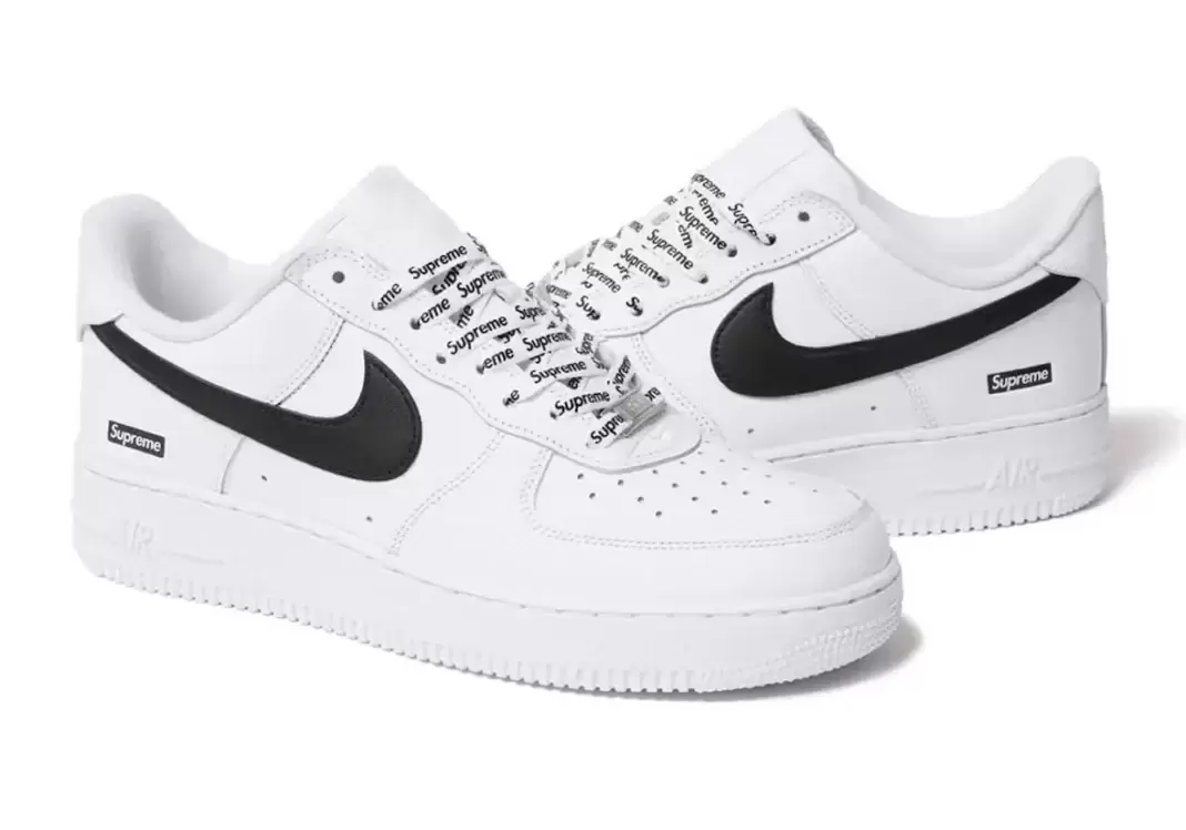 Supreme, Nike Air Force 1 Low, Nike Air Force 1 - Supreme x Nike Air Force 1 Low "白色/黑色 "於 2025 年秋季發佈