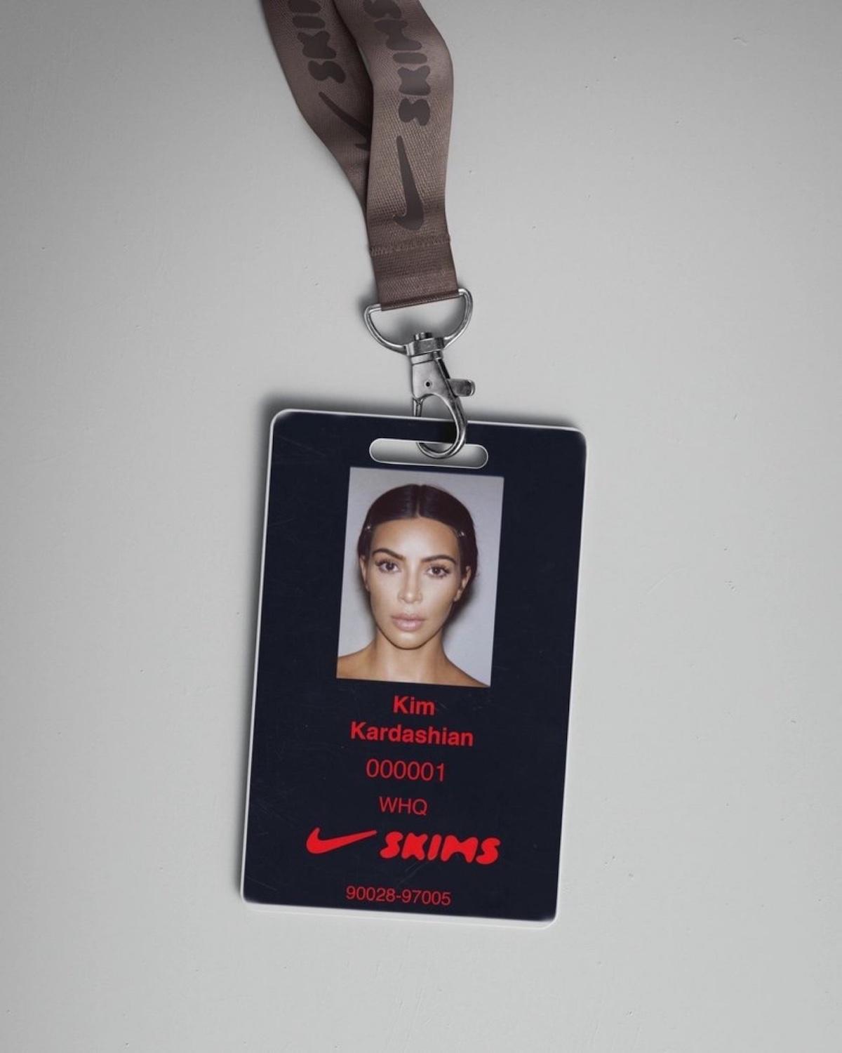 NikeSKIMS ID badge featuring Kim Kardashian NikeSKIMS ID badge featuring Kim Kardashian