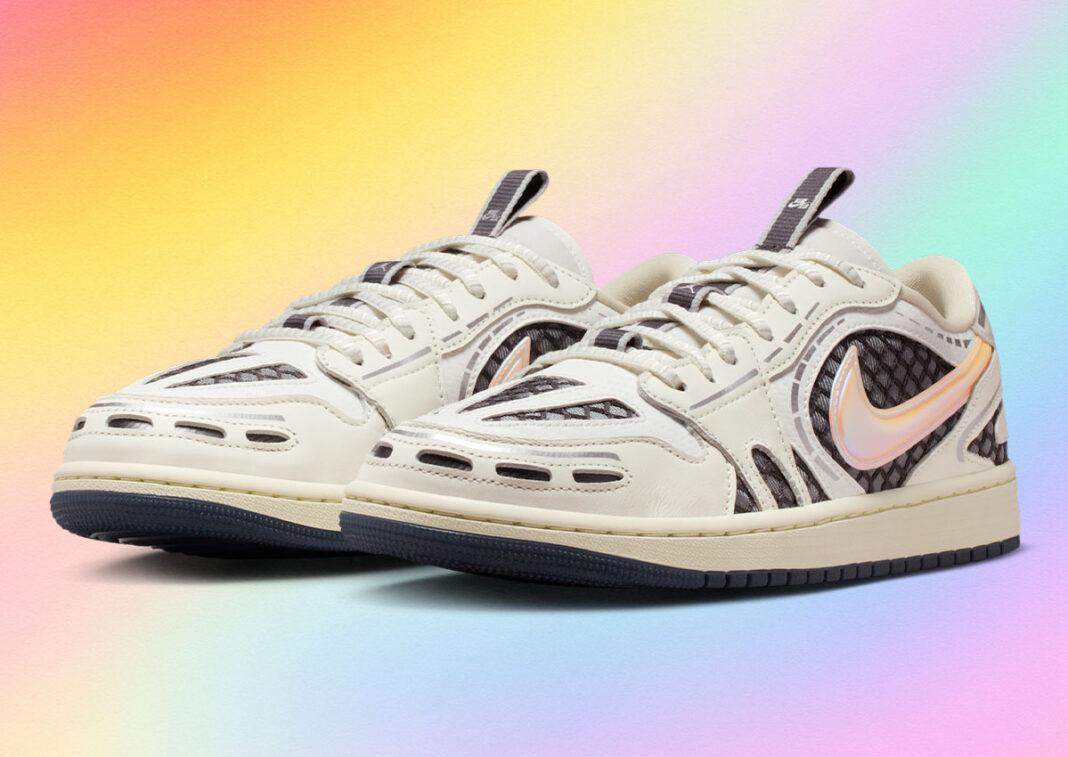 Air Jordan 1 Low, Air Jordan 1, Air Jordan - Air Jordan 1 Low Method of Make v3 "Sail "閃耀着五彩斑斕的漩渦圖案