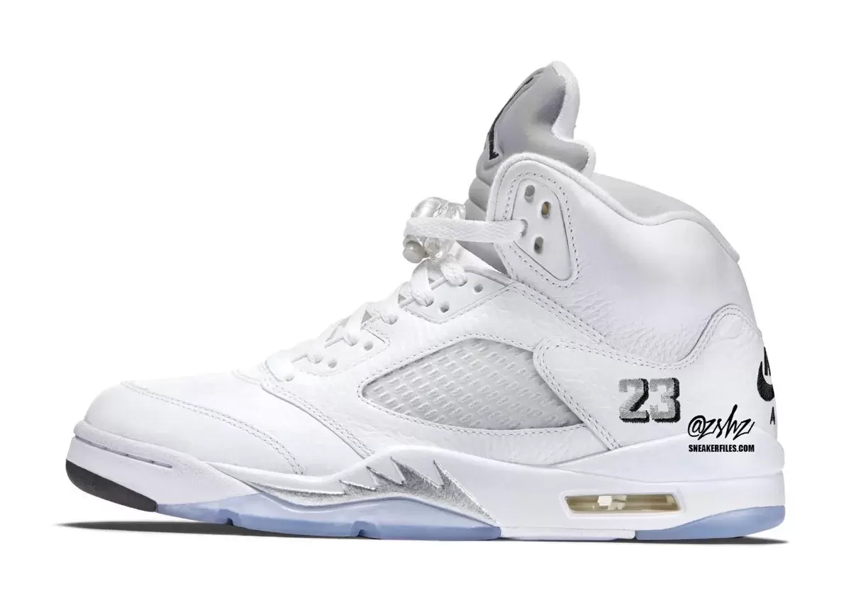 Air Jordan 5 "White Metallic" with Nike Air 將於 2026 年 5 月發佈 Nike, Air Jordan 5, Air Jordan - Air Jordan 5 "White Metallic" with Nike Air 將於 2026 年 5 月發佈