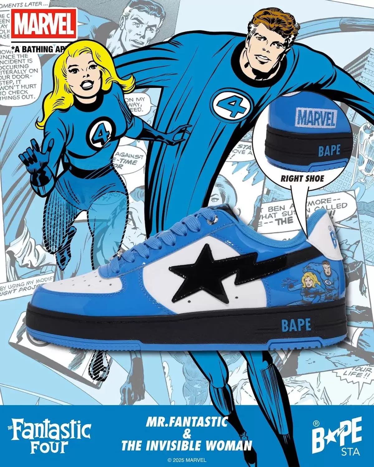 BAPE x 漫威神奇四俠系列 9 月 27 日發佈 Marvel, Bape Bapesta, BAPE - BAPE x 漫威神奇四俠系列 9 月 27 日發佈