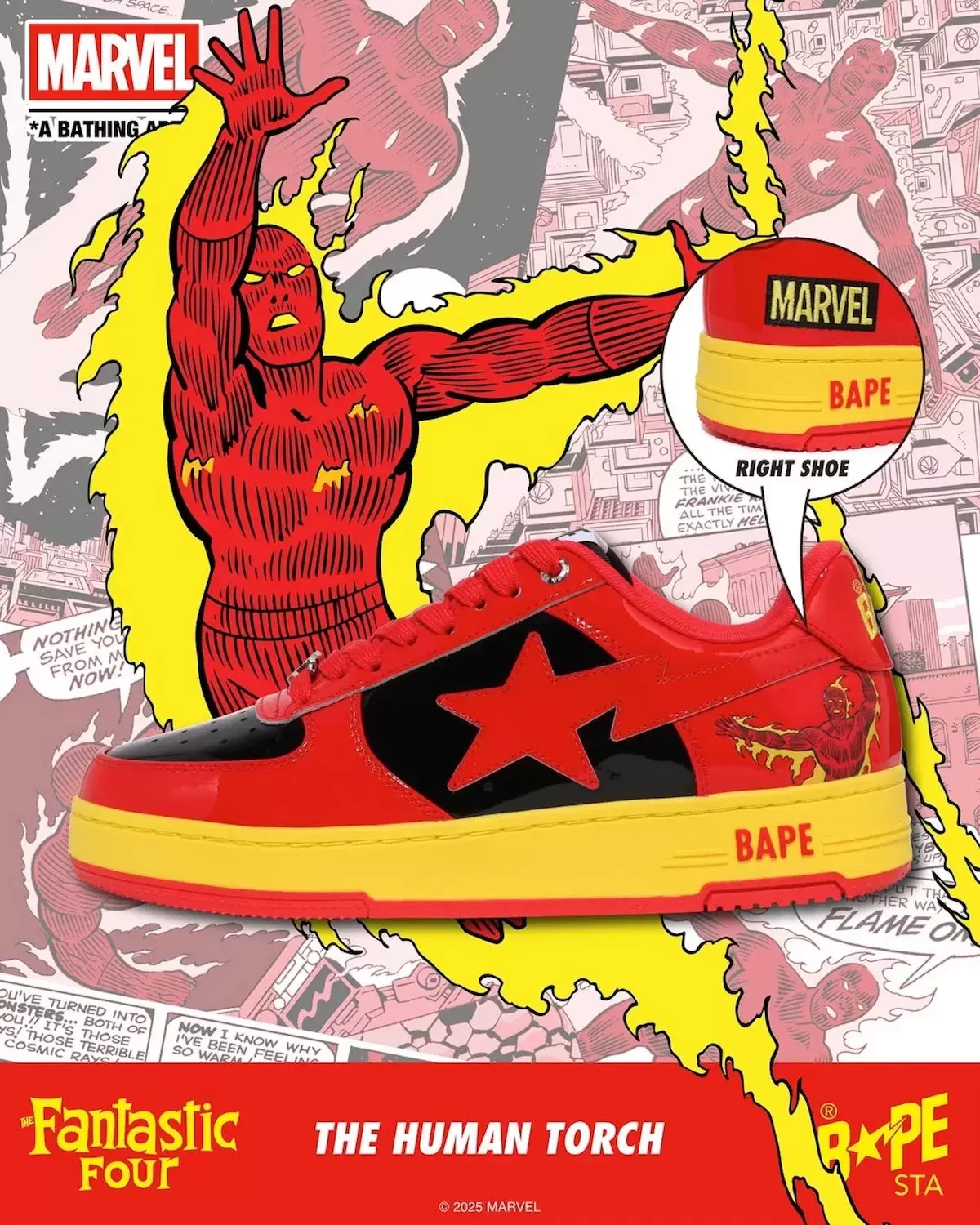 BAPE x 漫威神奇四俠系列 9 月 27 日發佈 Marvel, Bape Bapesta, BAPE - BAPE x 漫威神奇四俠系列 9 月 27 日發佈