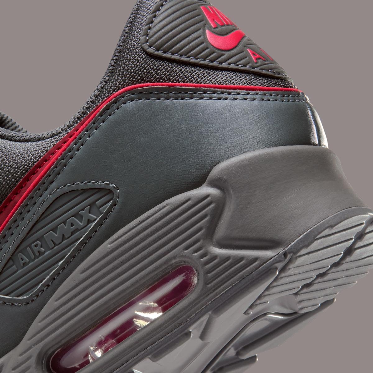 耐克 Air Max 90 帶來灰色與紅色的隱秘搭配 Nike Air Max 90, Nike Air Max, Nike - 耐克 Air Max 90 帶來灰色與紅色的隱秘搭配