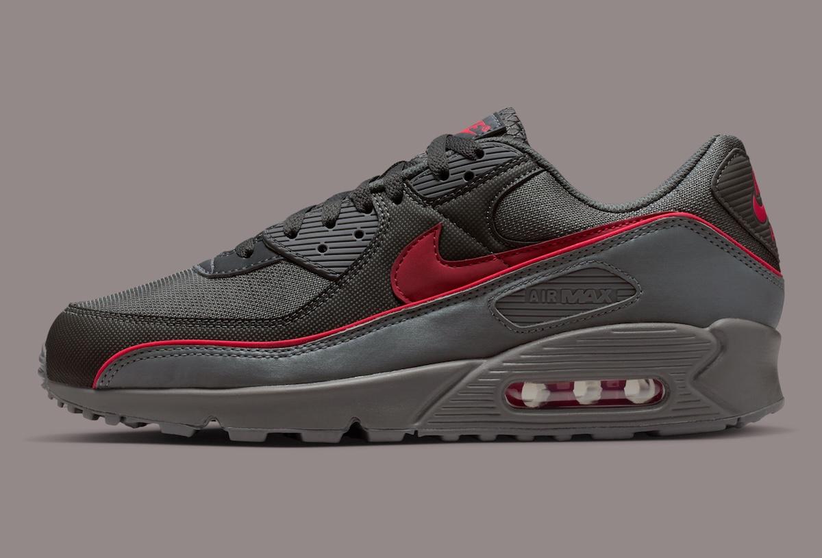 耐克 Air Max 90 帶來灰色與紅色的隱秘搭配 Nike Air Max 90, Nike Air Max, Nike - 耐克 Air Max 90 帶來灰色與紅色的隱秘搭配