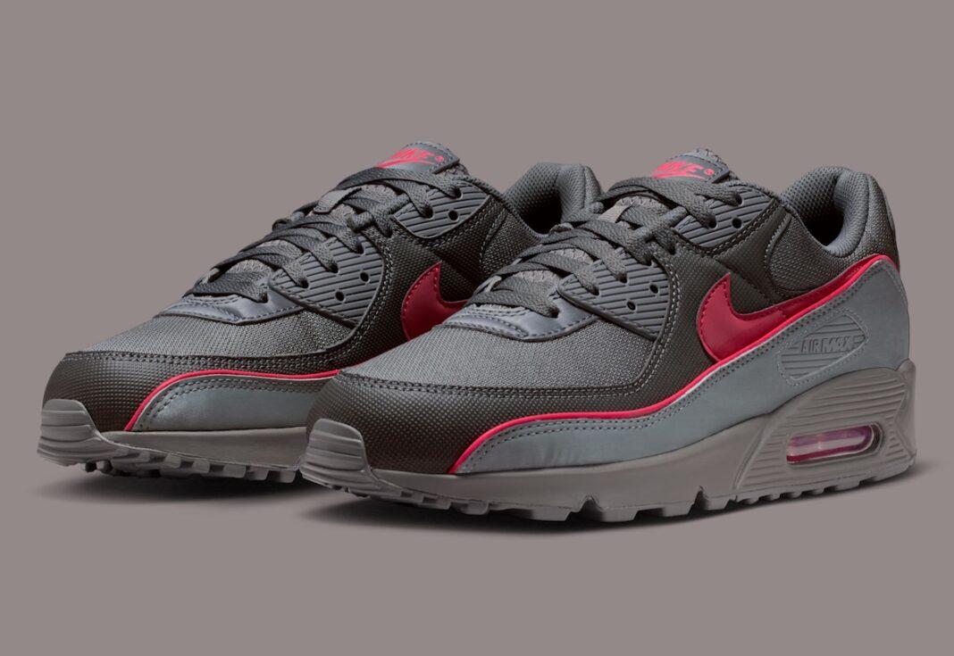 Nike Air Max 90, Nike Air Max, Nike - 耐克 Air Max 90 帶來灰色與紅色的隱秘搭配